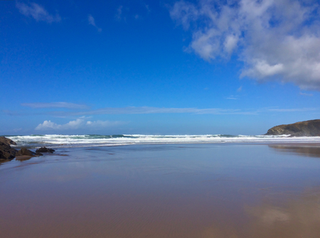 beautiful cloud over the ocean, seascape, beautiful beach, pacifying landscapeの写真素材