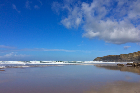 beautiful cloud over the ocean, seascape, beautiful beach, pacifying landscapeの写真素材