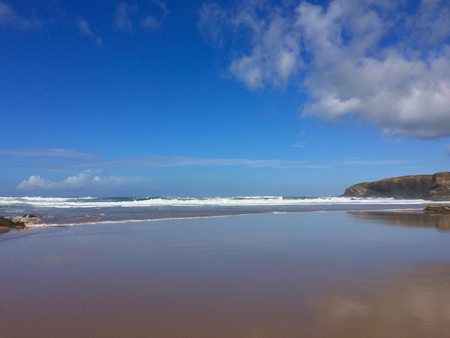 beautiful cloud over the ocean, seascape, beautiful beach, pacifying landscapeの写真素材