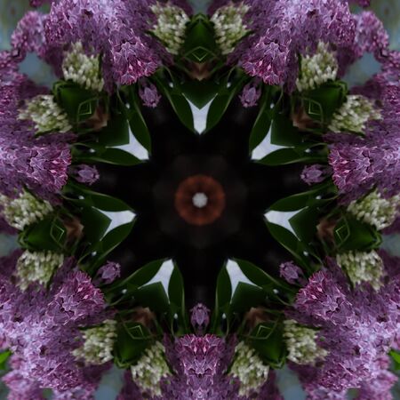 Abstract kaleidoscope background. Beautiful multicolor kaleidoscope texture. Unique kaleidoscope design.の写真素材