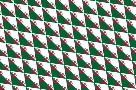 Simple geometric pattern in the colors of the national flag of Algeriaの写真素材