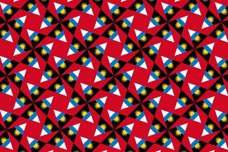 Simple geometric pattern in the colors of the national flag of Antigua and Barbudaの写真素材