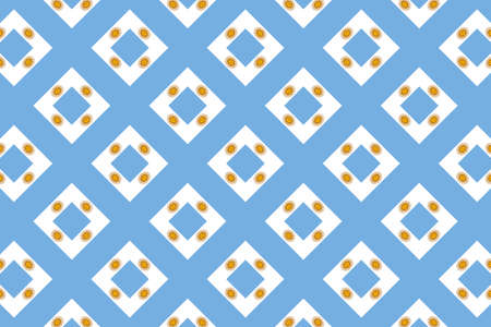Simple geometric pattern in the colors of the national flag of Argentinaの写真素材