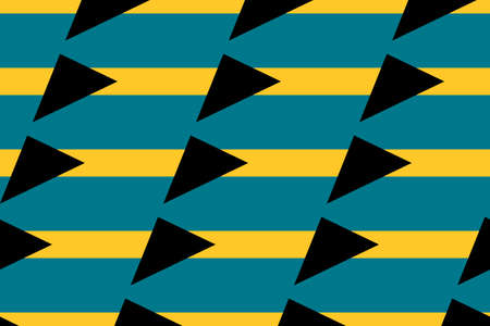 Simple geometric pattern in the colors of the national flag of Bahamas