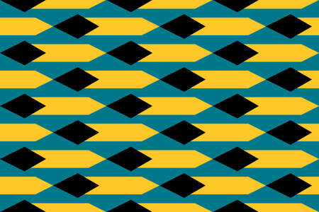 Simple geometric pattern in the colors of the national flag of Bahamas
