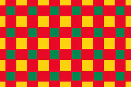 Simple geometric pattern in the colors of the national flag of Benin