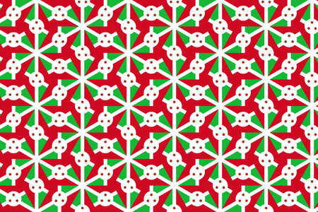 Simple geometric pattern in the colors of the national flag of Burundi
