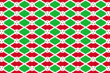 Simple geometric pattern in the colors of the national flag of Burundiの写真素材