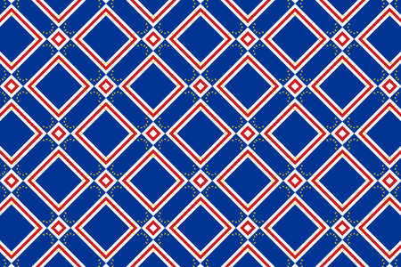 Simple geometric pattern in the colors of the national flag of Cape Verde