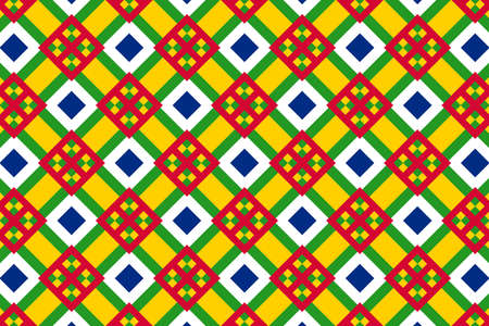 Simple geometric pattern in the colors of the national flag of Central African Republic