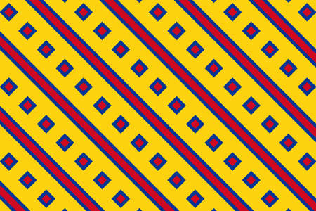 Simple geometric pattern in the colors of the national flag of Colombia
