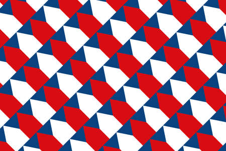 Simple geometric pattern in the colors of the national flag of Czech Republicの写真素材