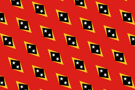 Simple geometric pattern in the colors of the national flag of East Timorの写真素材