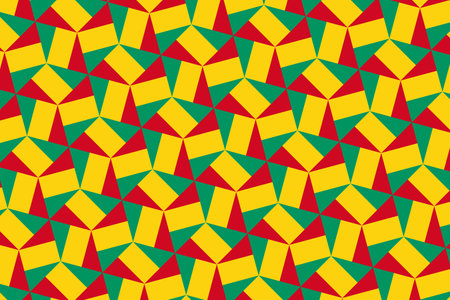 Simple geometric pattern in the colors of the national flag of Guinea