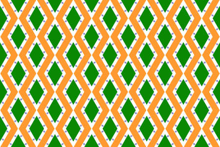 Geometric pattern in the colors of the national flag of India. The colors of India.