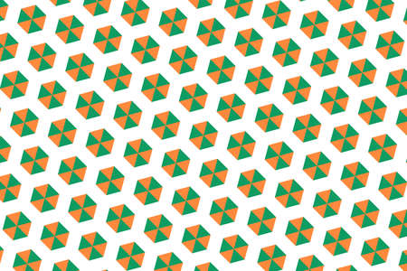 Geometric pattern in the colors of the national flag of Ireland. The colors of Ireland.の写真素材
