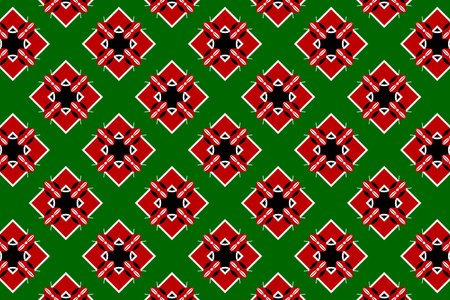 Geometric pattern in the colors of the national flag of Kenya. The colors of Kenyaの写真素材