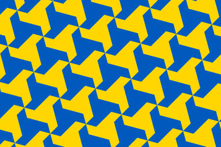 Geometric pattern in the colors of the national flag of Ukraine. The colors of Ukraine.