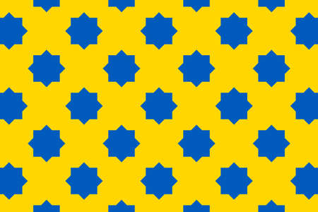 Geometric pattern in the colors of the national flag of Ukraine. The colors of Ukraine.