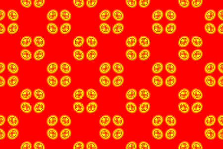 Geometric pattern in the colors of the national flag of Kyrgyzstan. The colors of Kyrgyzstan.の写真素材