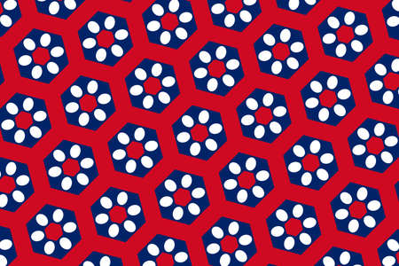 Geometric pattern in the colors of the national flag of Laos. The colors of Laos.