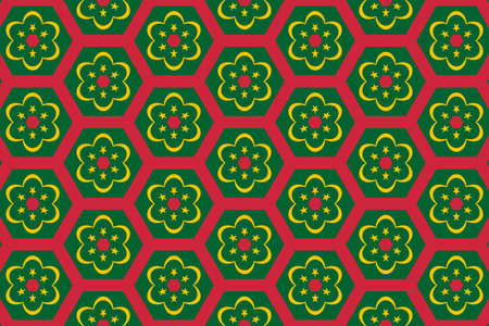 Geometric pattern in the colors of the national flag of Mauritania. The colors of Mauritania.