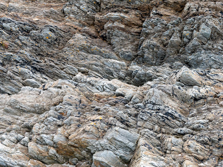 Beautiful rock background. Stone layers close-up, full frame. Stone texture, rock formation.