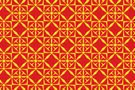 Geometric pattern in the colors of the national flag of North Macedonia. The colors of North Macedonia.の写真素材