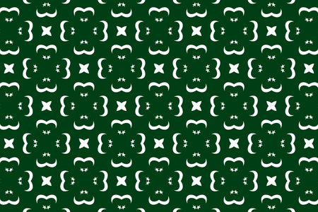 Geometric pattern in the colors of the national flag of Pakistan. The colors of Pakistanの写真素材