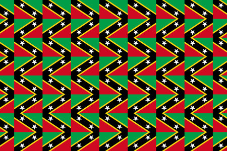 Geometric pattern in the colors of the national flag of Saint Kitts and Nevis. The colors of Saint Kitts and Nevis.の写真素材