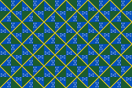 Geometric pattern in the colors of the national flag of the Solomon Islands. The colors of the...