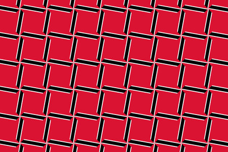 Geometric pattern in the colors of the national flag of Trinidad and Tobago. The colors of Trinidad and Tobago.の写真素材