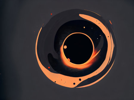 Black hole, illustration, conceptual illustration artwork. Created with generative AI toolsの素材