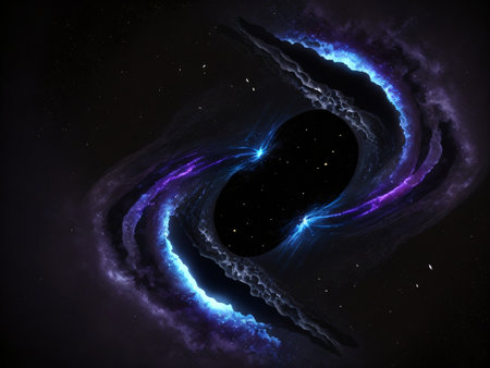 dark matter. Mysterious illustration of the dark matter explosion and creation of the universe. Created with generative AI toolsの素材