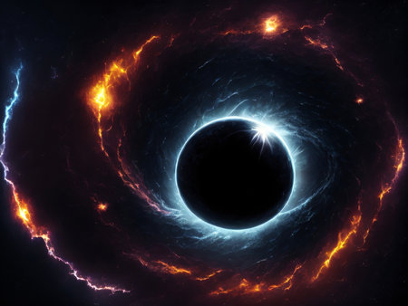 Dark energy, science fiction wallpaper. beauty of deep space. cosmic art background. Clot of dark energy. Created with generative AI toolsの素材