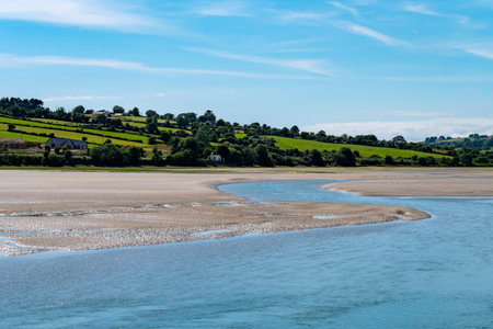 sandy coast of the Atlantic Ocean in Ireland. Irish coastal summer landscape.の写真素材