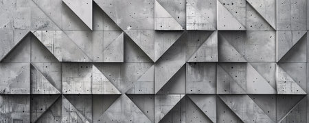High-resolution image of a modern concrete wall with a geometric pattern