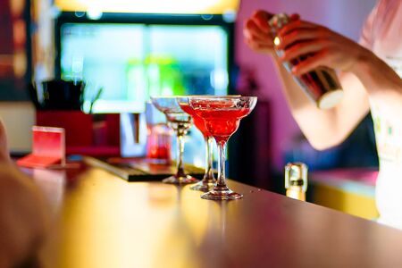 glass of cocktail at the partyの写真素材
