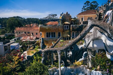 DA LAT, VIETNAM - MARCH 9, 2017: Hang Nga guesthouse, popularly known as the Crazy Houseのeditorial素材