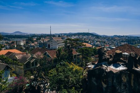 DA LAT, VIETNAM - MARCH 9, 2017: A view of the Dalat city in Vietnamのeditorial素材