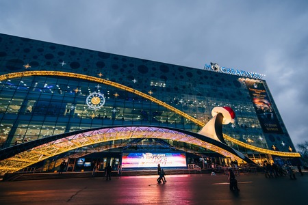 MOSCOW, RUSSIA - DECEMBER 25, 2016: VDNH, aquarium Moskvarium - Center of Oceanography and marine biology in Moscowのeditorial素材