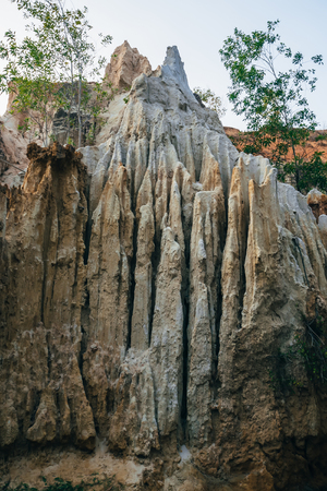 Fairy Stream in Mui Ne in Vietnam. Landmark, red sand mountain canyonの写真素材