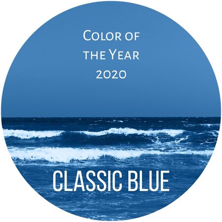 Classic Blue color of the year 2020. Main color trend