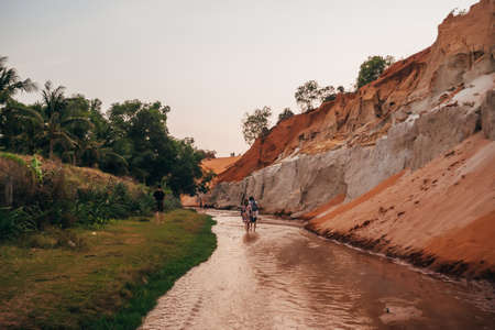 MUI NE, VIETNAM - MARCH 5, 2017: Fairy Stream in Mui Ne in Vietnamのeditorial素材