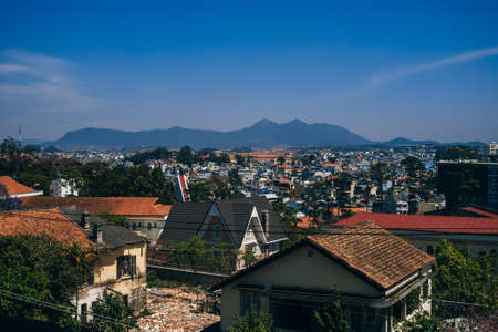 DA LAT, VIETNAM - MARCH 9, 2017: A view of the Dalat city in Vietnamのeditorial素材