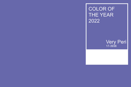 Very Peri the main color of year 2022. Illustration with the main color trend