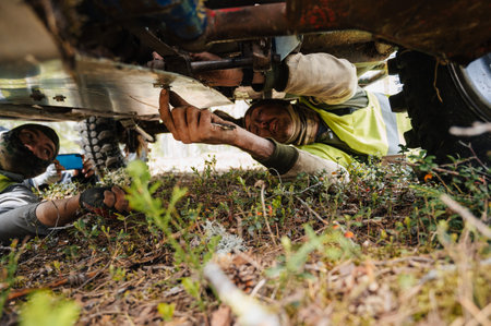 REPUBLIC OF KARELIA, RUSSIA - CIRCA JUNE, 2022: Off-road tournament Ladoga Trophy 2022 around Lake...