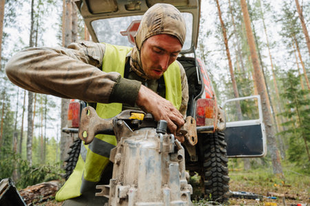 REPUBLIC OF KARELIA, RUSSIA - CIRCA JUNE, 2022: Off-road tournament Ladoga Trophy 2022 around Lake...