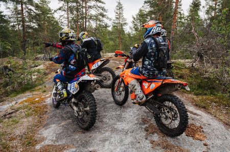 REPUBLIC OF KARELIA, RUSSIA - CIRCA JUNE, 2022: Off-road tournament Ladoga Trophy 2022 in Karelia....