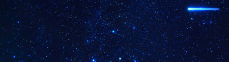 Stars on background of night starry sky with many constellations, universes and shooting stars